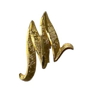 Vintage Manselle Monogram Gold Tone “M” Brooch